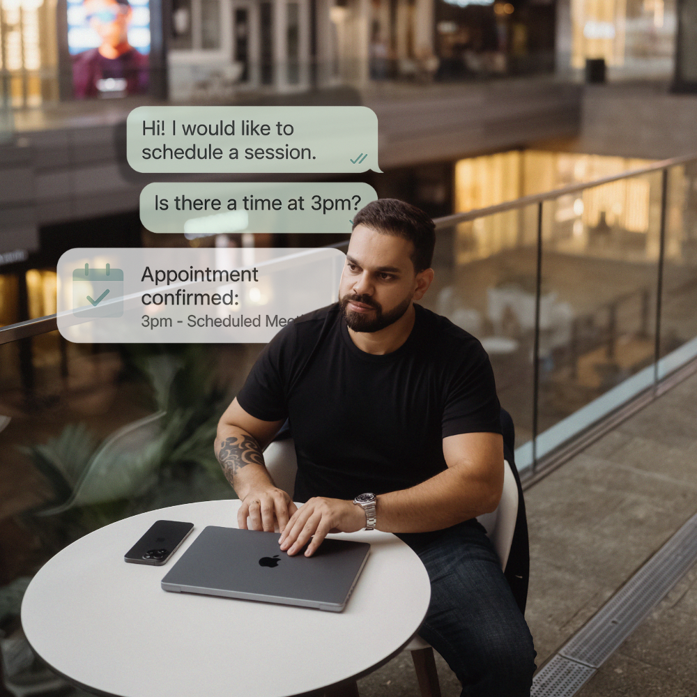 AI Agent automatically scheduling while the business owner works